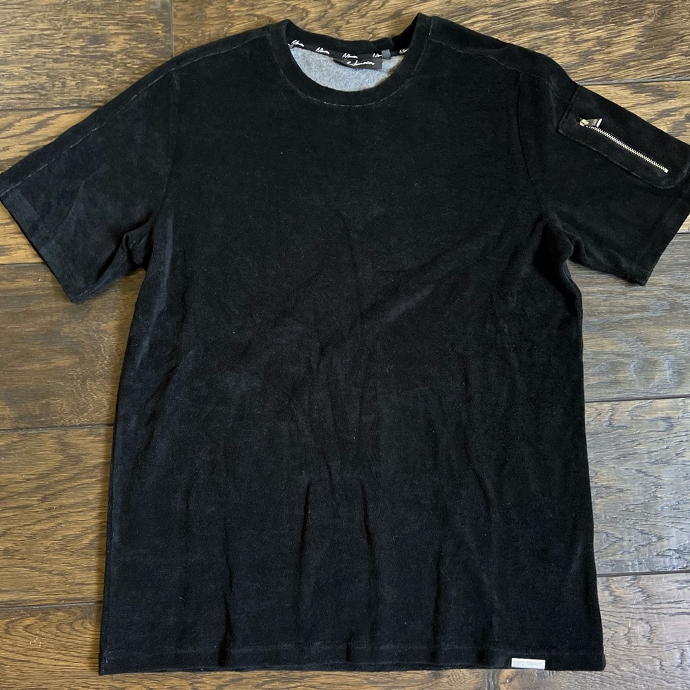 Nimes Black Short Sleeve Towel Tee